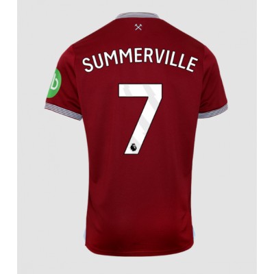 Moški Nogometni dresi West Ham United Crysencio Summerville #7 Domači 2025-26 Kratek Rokav Moški Nogometni dresi West Ham United Crysencio Summerville #7 Domači 2025-26 Kratek Rokav